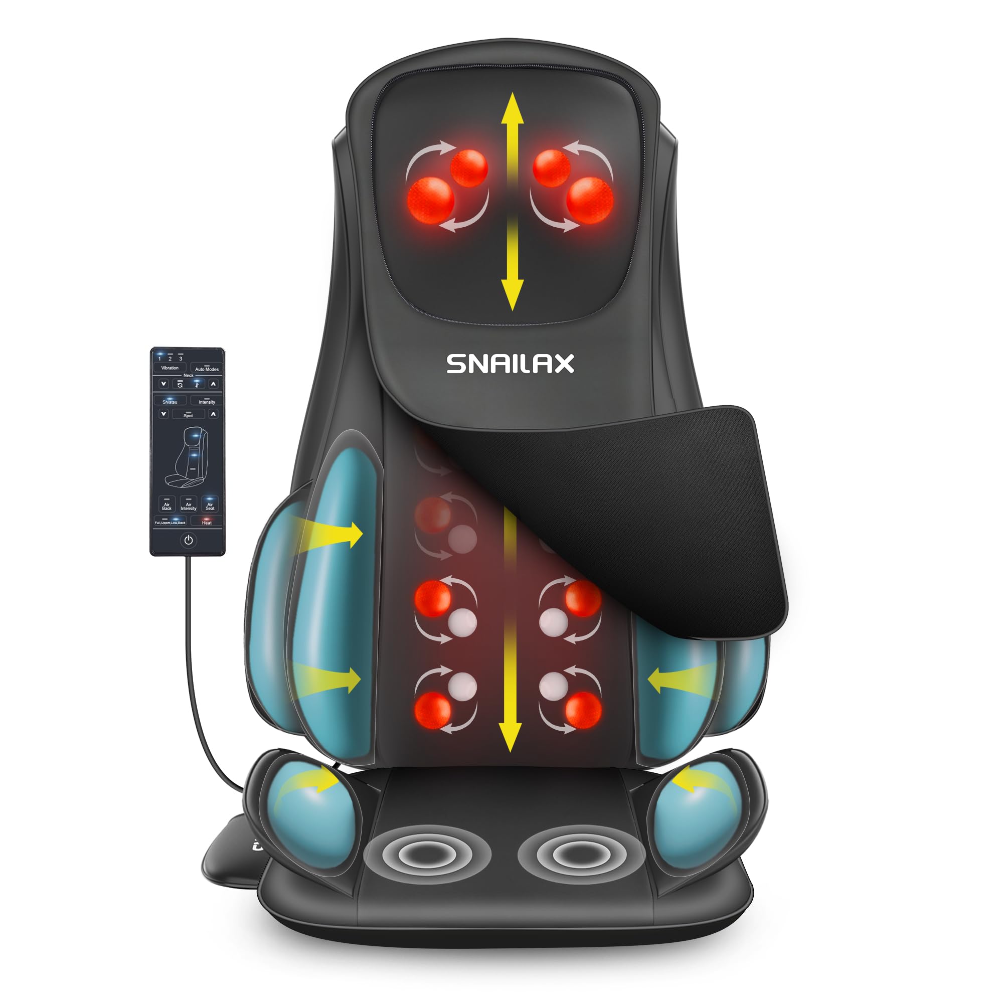 Snailax Shiatsu Back Neck Massager with Heat, Full Body Massage